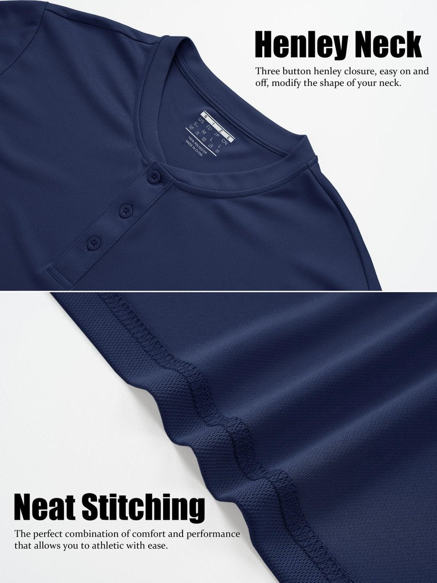 Men's Henley Shirt Short Sleeve T-shirts