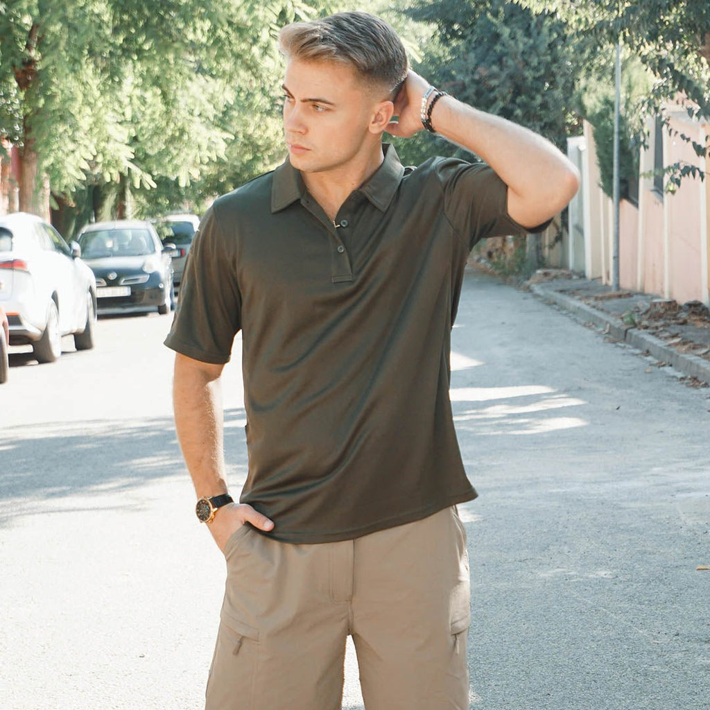 Mens Outdoor Sports Performance Polo Shirts