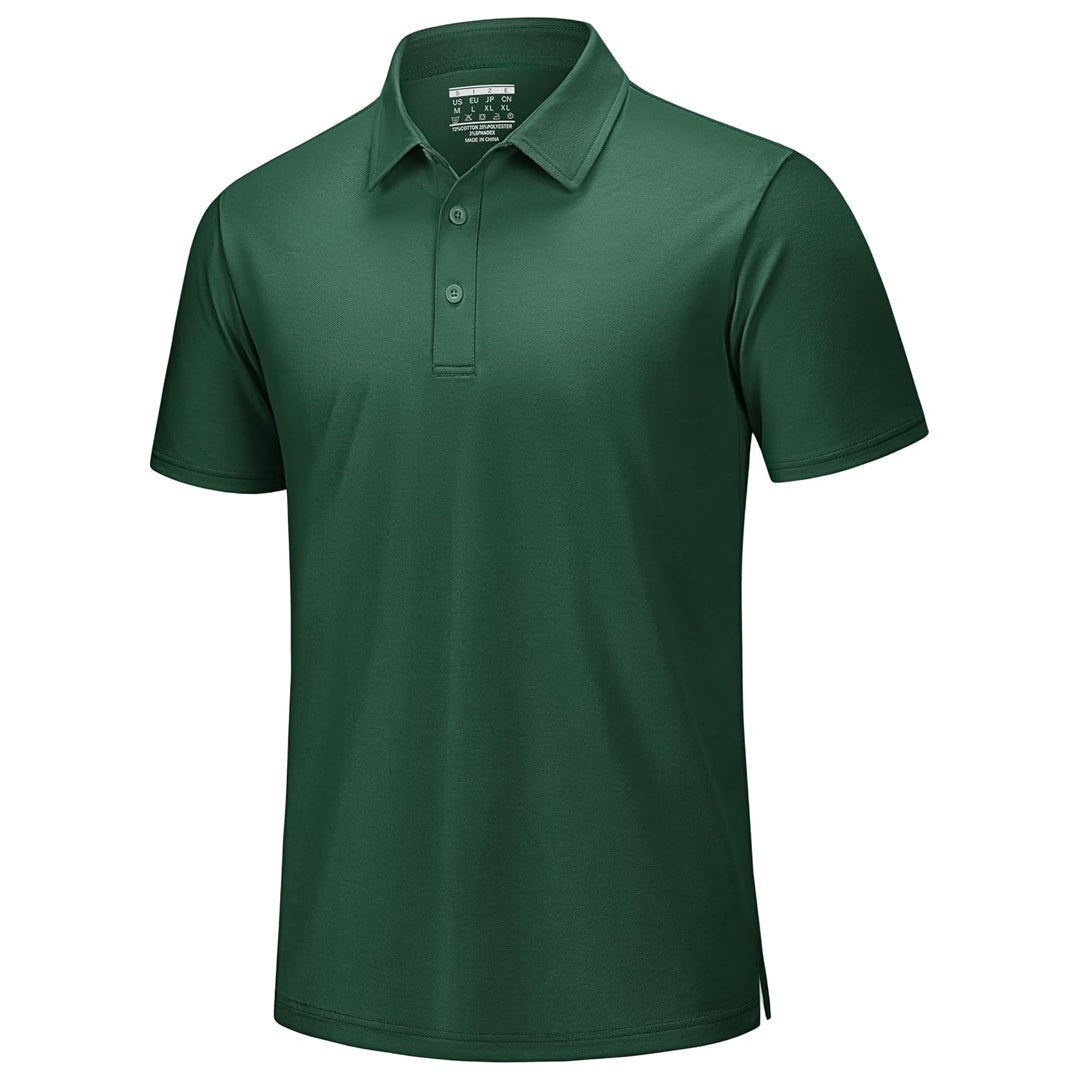 Men's Pique Polo Shirt Short Sleeve Cooling Golf Top