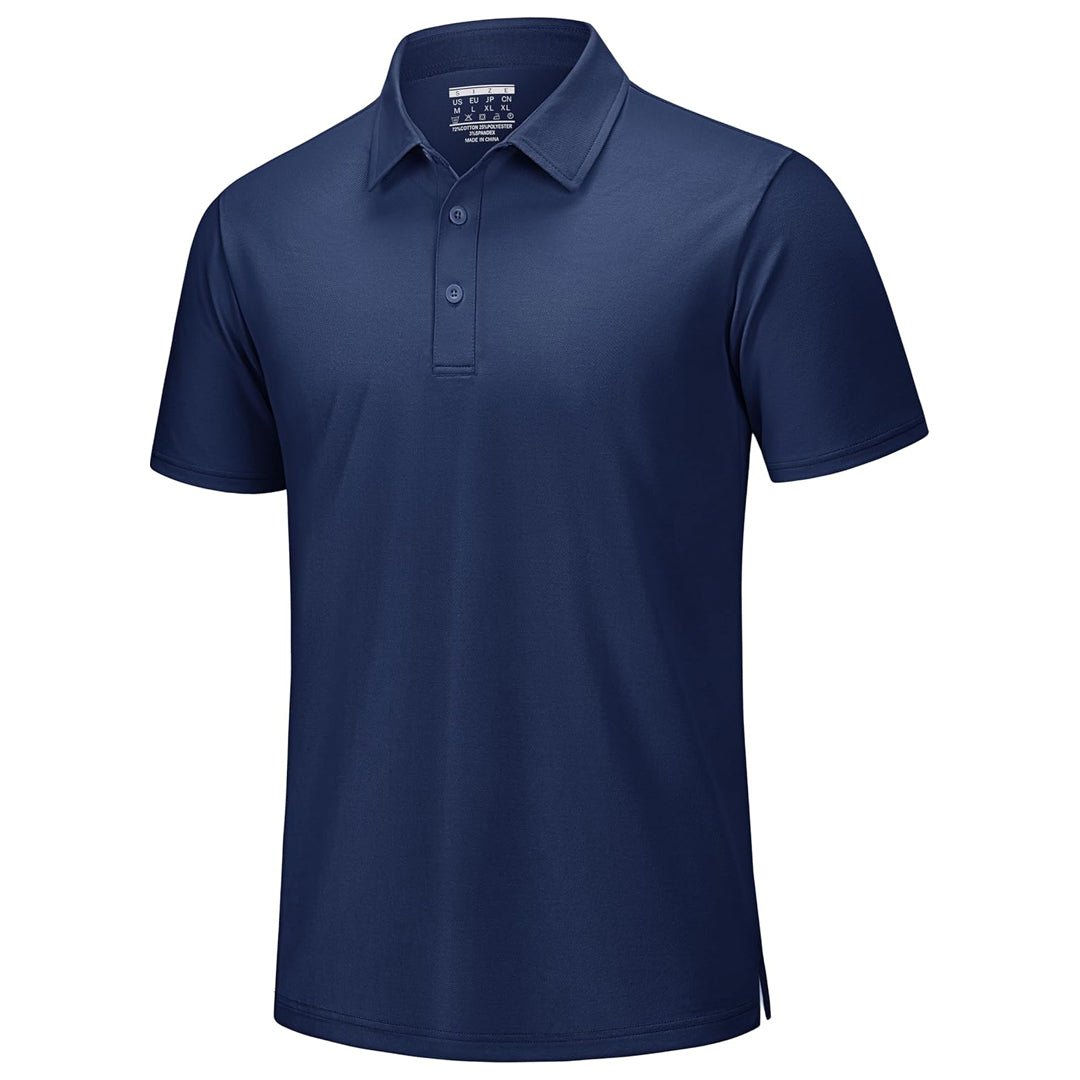Men's Pique Polo Shirt Short Sleeve Cooling Golf Top