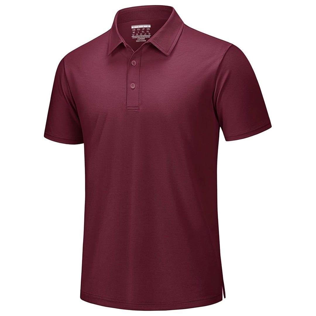 Men's Pique Polo Shirt Short Sleeve Cooling Golf Top