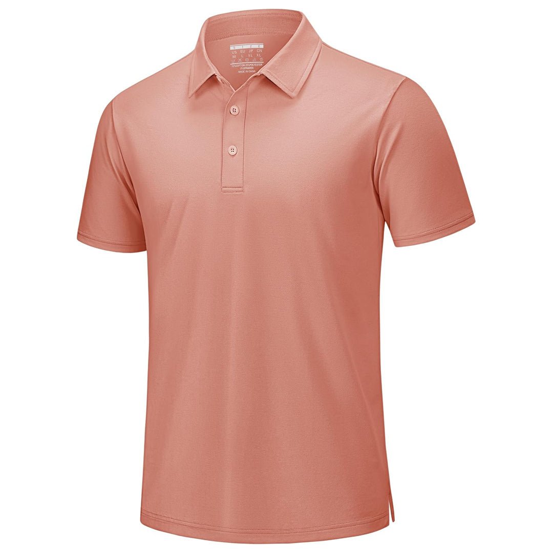 Men's Pique Polo Shirt Short Sleeve Cooling Golf Top