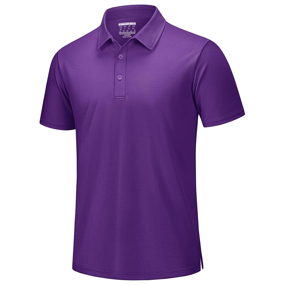 Men's Pique Polo Shirt Short Sleeve Cooling Golf Top