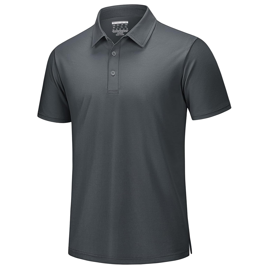 Men's Pique Polo Shirt Short Sleeve Cooling Golf Top