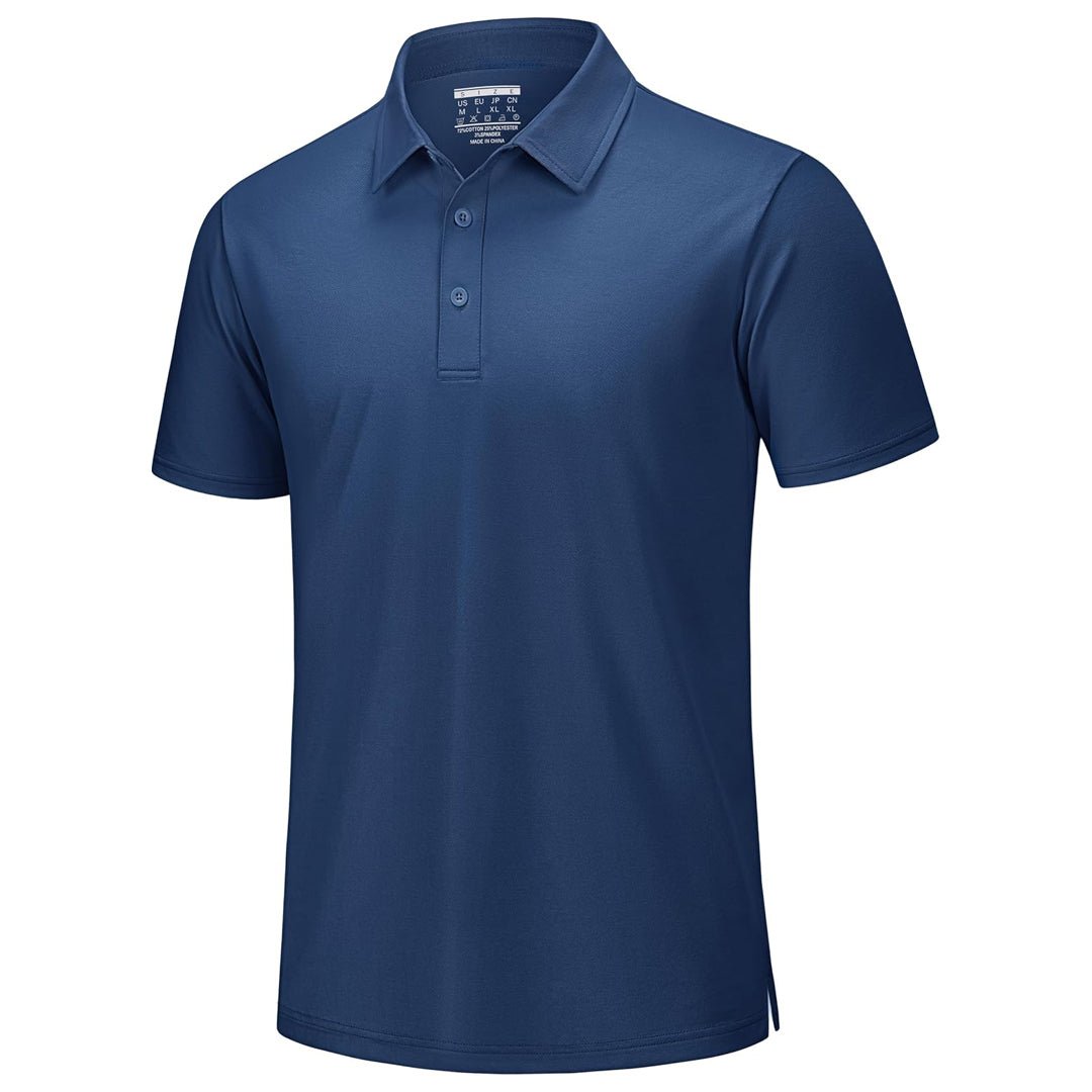 Men's Pique Polo Shirt Short Sleeve Cooling Golf Top