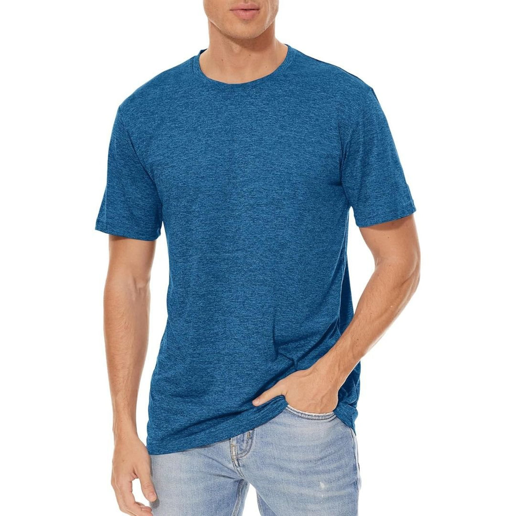 Men's Quick-Dry Solid Round Neck T-shirt