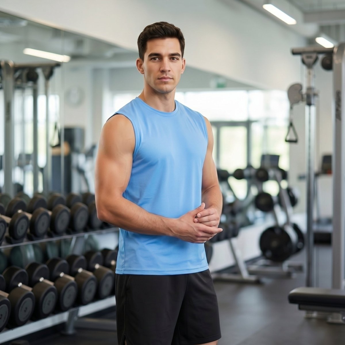 Men's Sleeveless Shirt Quick Dry UPF 50+ Gym Tank Top