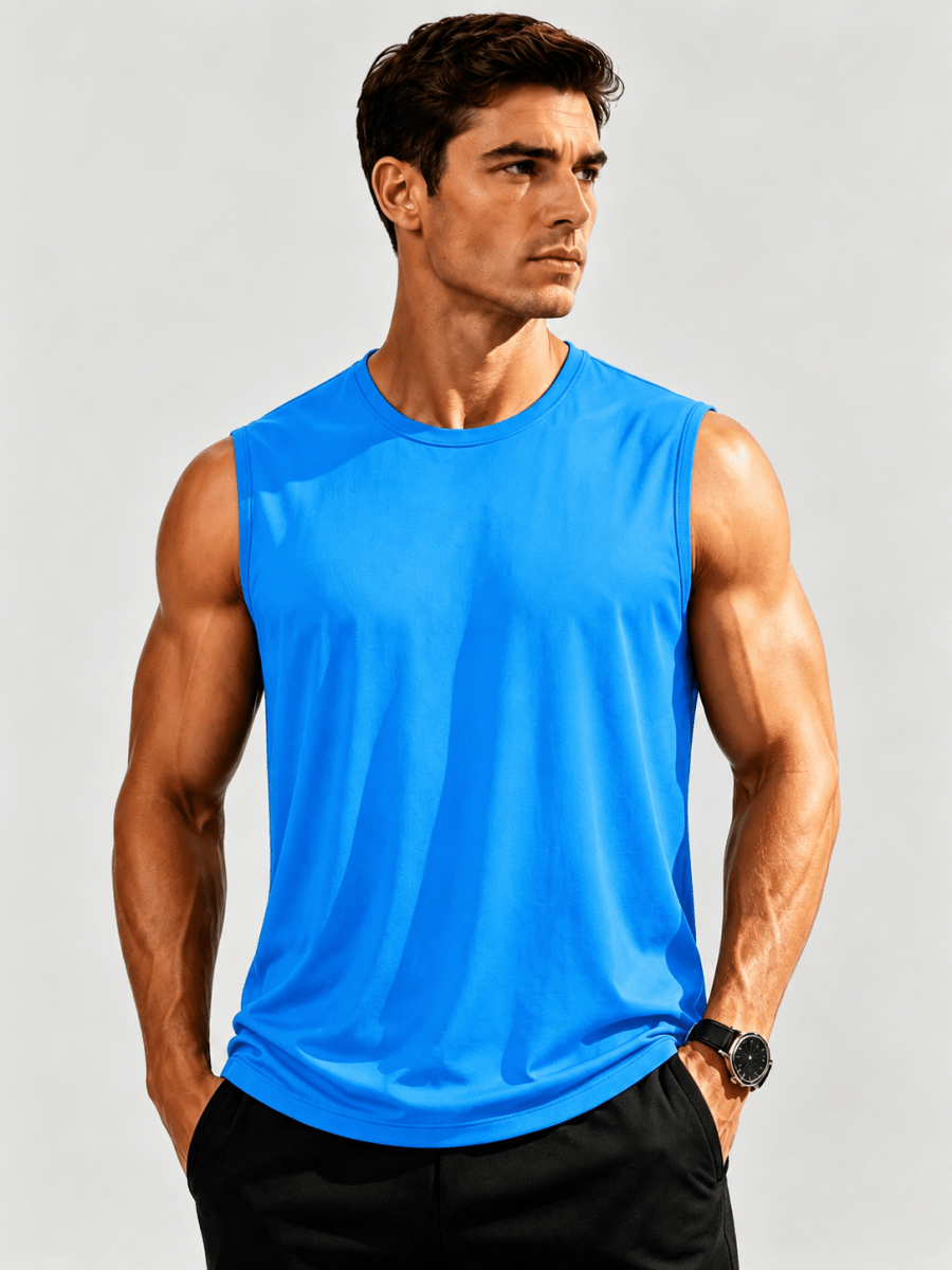 Men's Sleeveless Shirt Quick Dry UPF 50+ Gym Tank Top