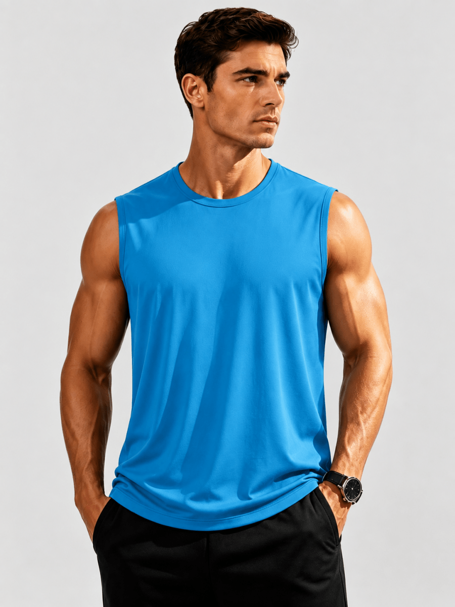 Men's Sleeveless Shirt Quick Dry UPF 50+ Gym Tank Top
