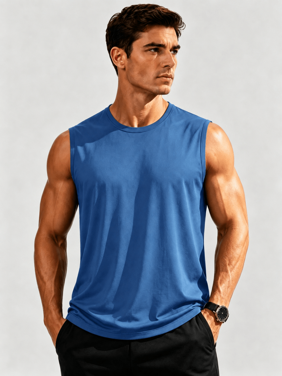 Men's Sleeveless Shirt Quick Dry UPF 50+ Gym Tank Top
