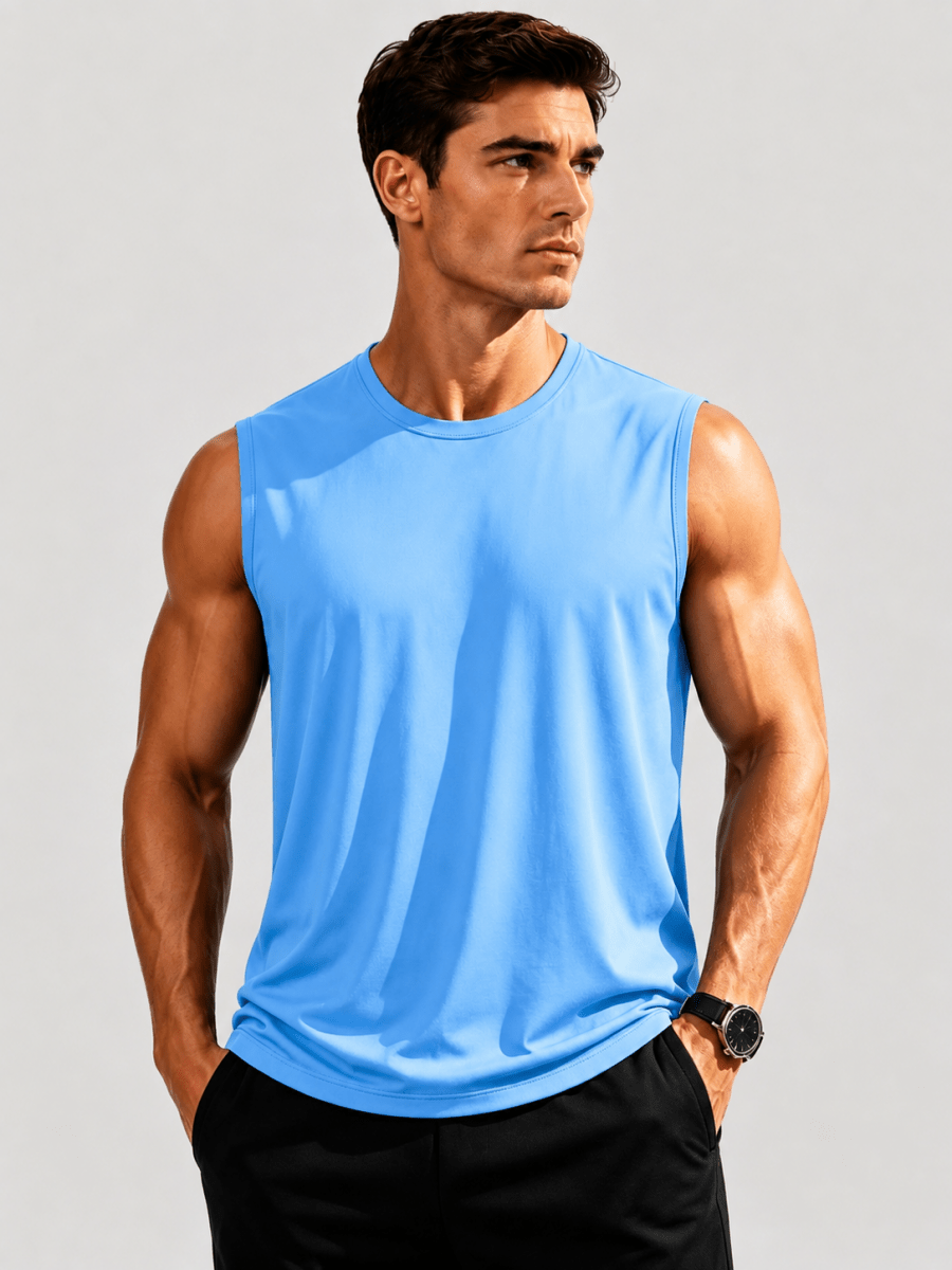 Men's Sleeveless Shirt Quick Dry UPF 50+ Gym Tank Top