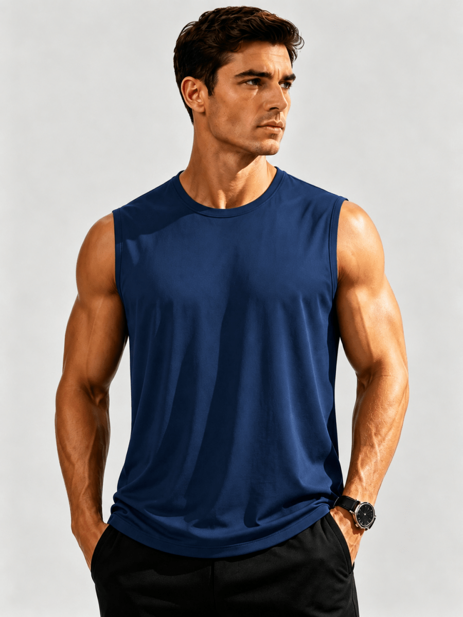 Men's Sleeveless Shirt Quick Dry UPF 50+ Gym Tank Top