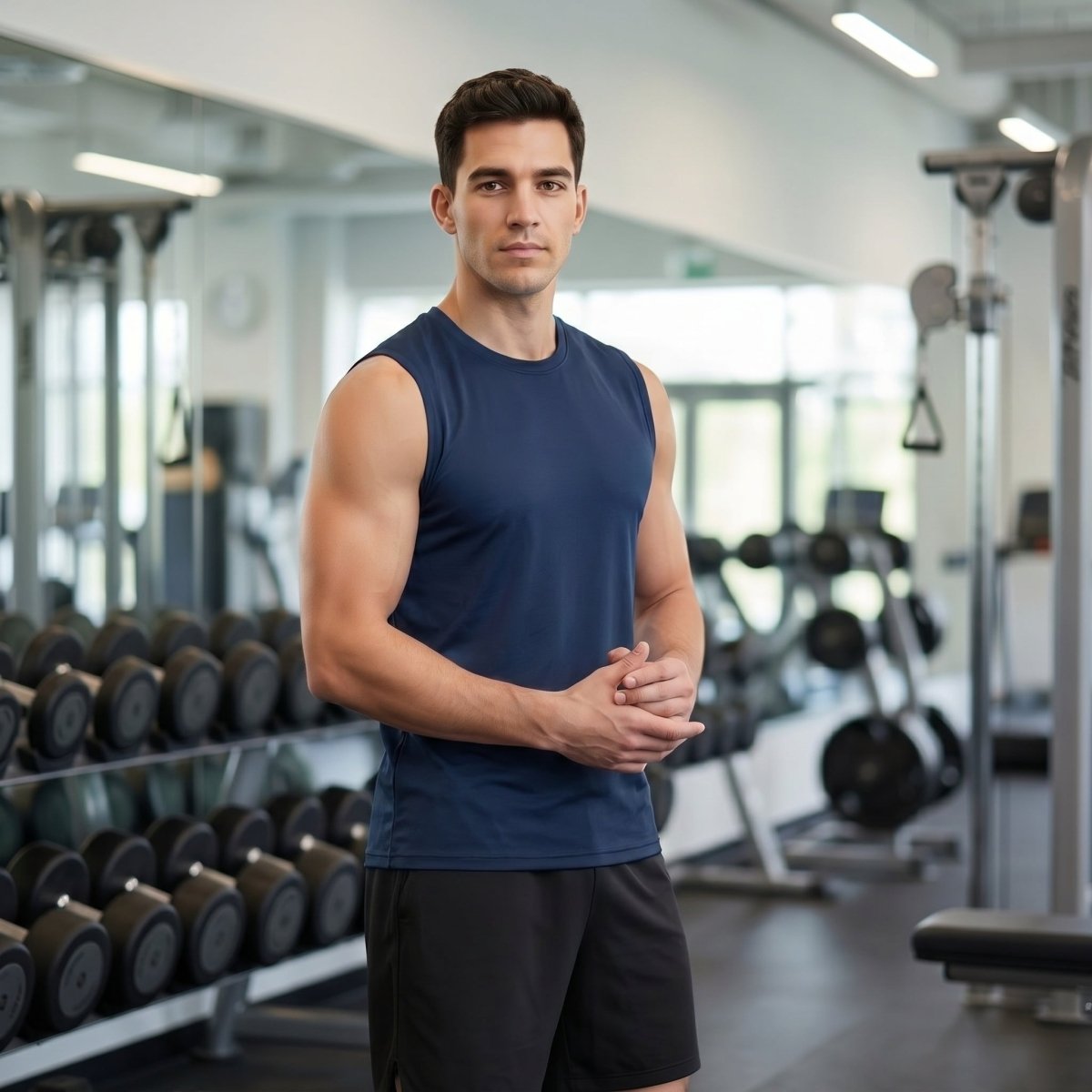 Men's Sleeveless Shirt Quick Dry UPF 50+ Gym Tank Top