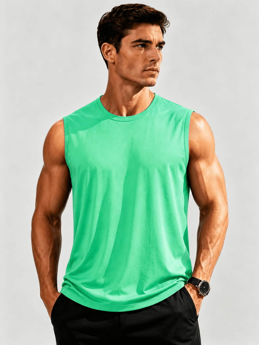 Men's Sleeveless Shirt Quick Dry UPF 50+ Gym Tank Top