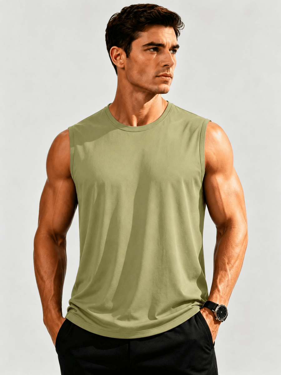 Men's Sleeveless Shirt Quick Dry UPF 50+ Gym Tank Top