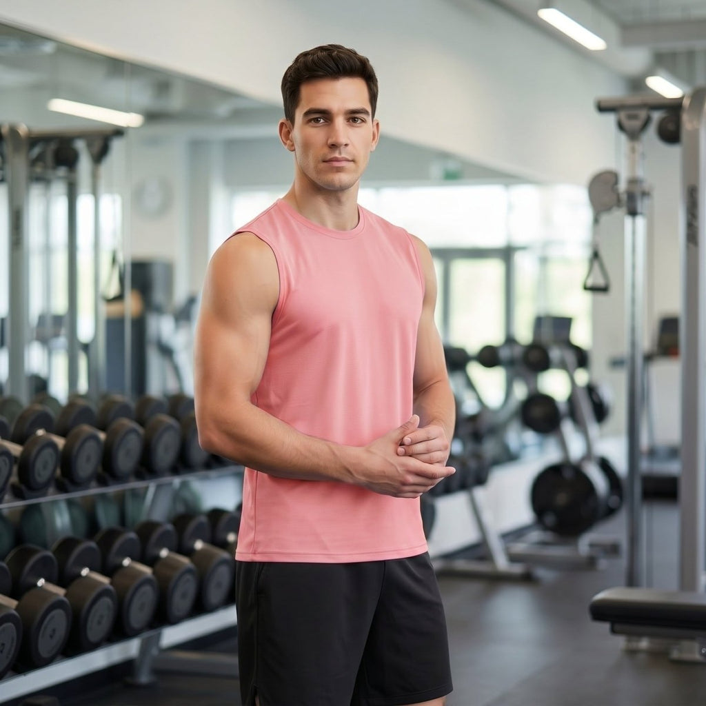 Men's Sleeveless Shirt Quick Dry UPF 50+ Gym Tank Top