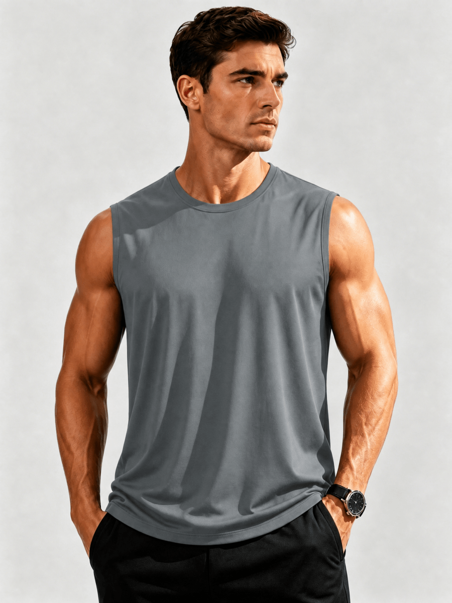 Men's Sleeveless Shirt Quick Dry UPF 50+ Gym Tank Top