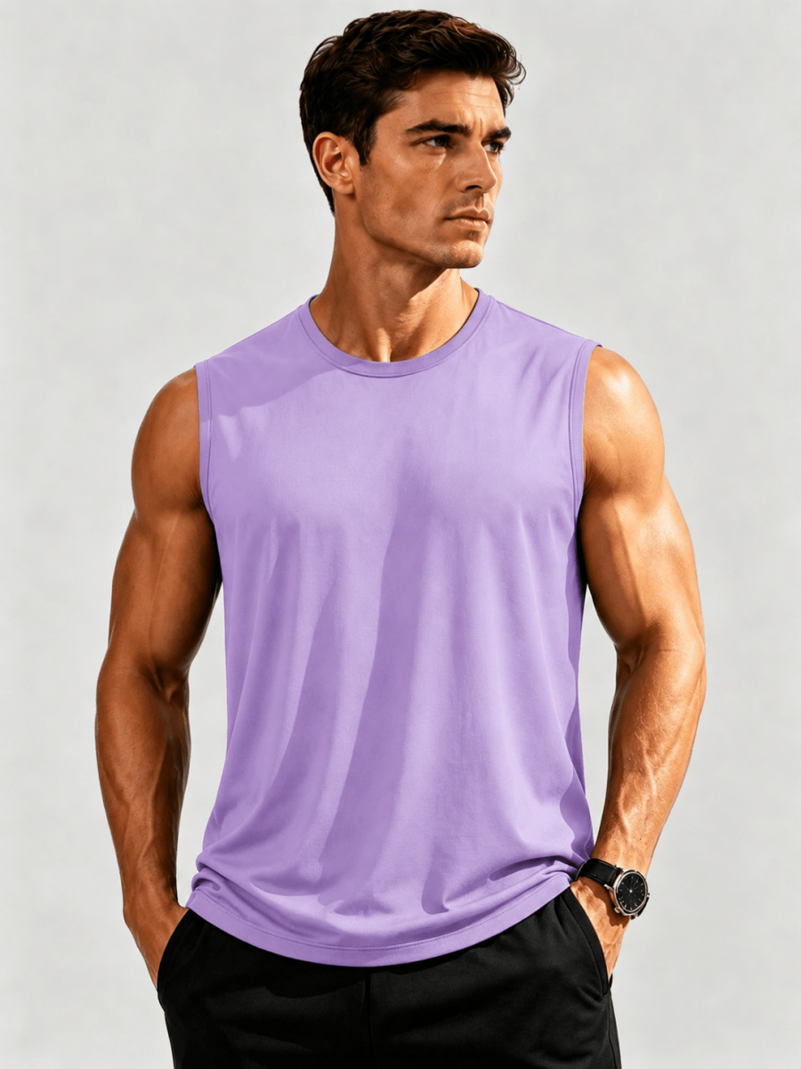Men's Sleeveless Shirt Quick Dry UPF 50+ Gym Tank Top