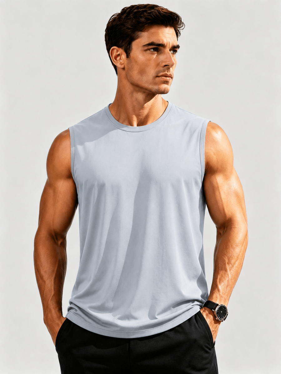 Men's Sleeveless Shirt Quick Dry UPF 50+ Gym Tank Top