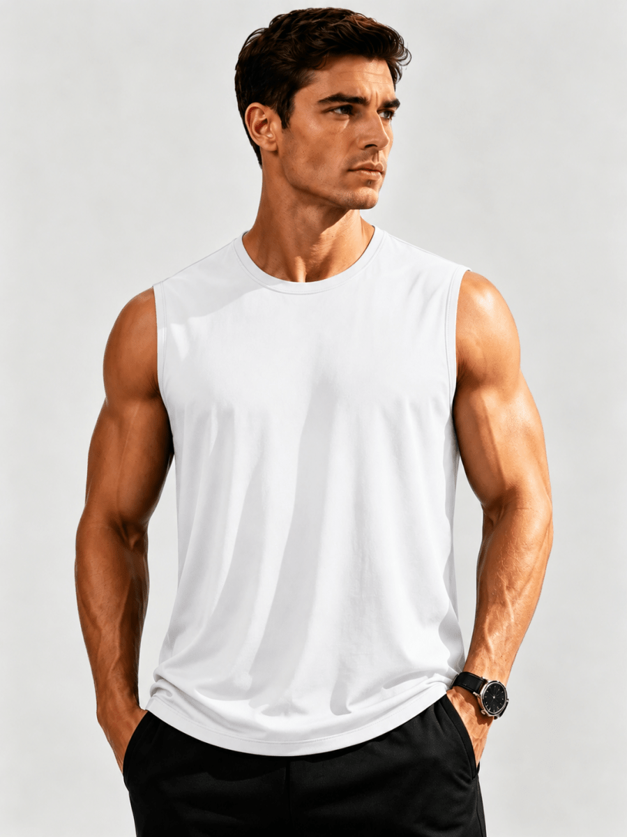 Men's Sleeveless Shirt Quick Dry UPF 50+ Gym Tank Top