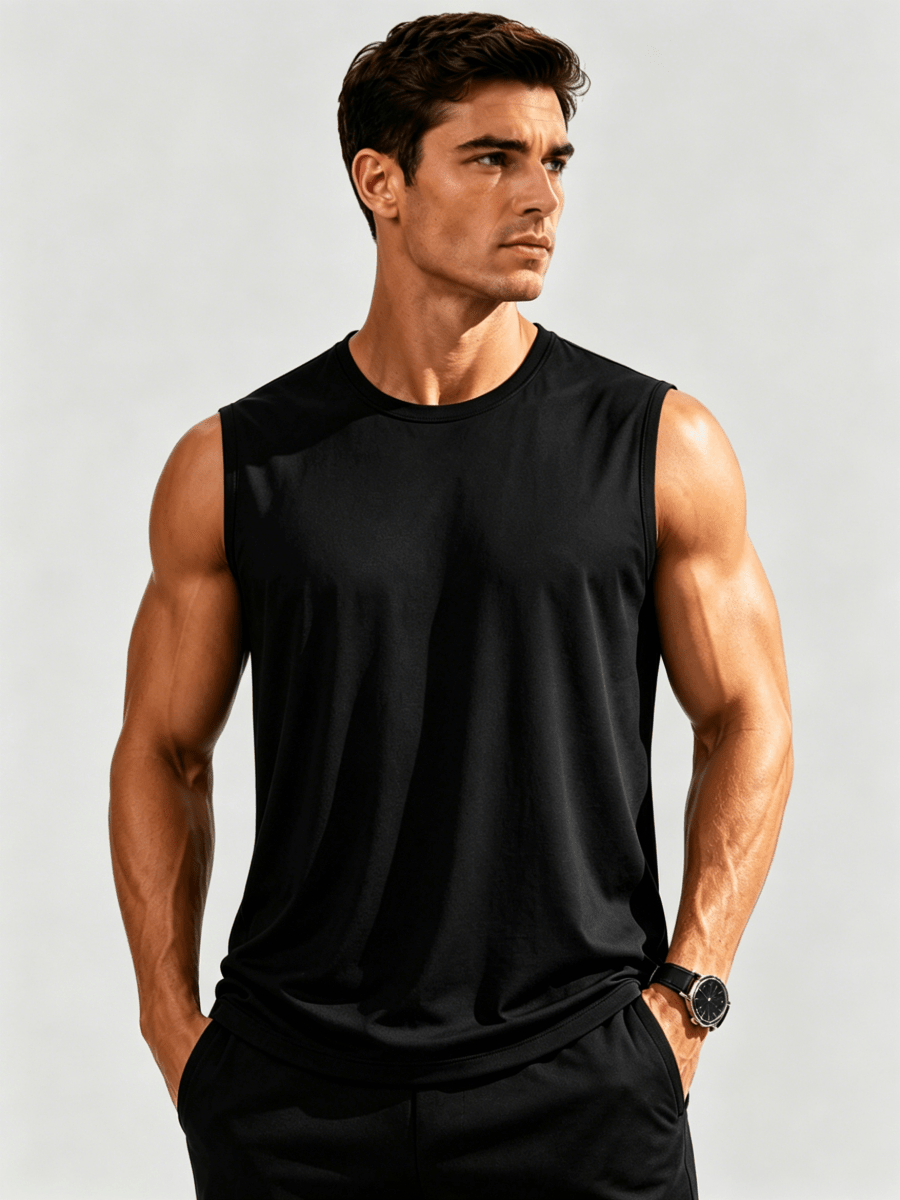 Men's Sleeveless Shirt Quick Dry UPF 50+ Gym Tank Top