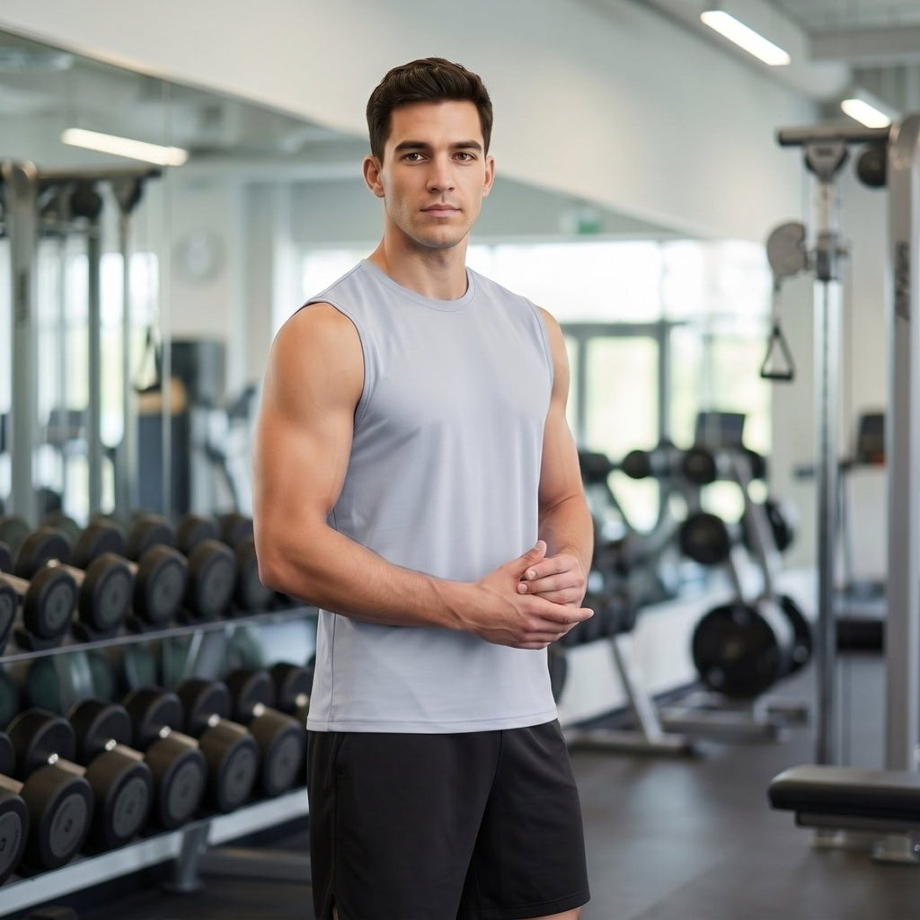 Men's Sleeveless Shirt Quick Dry UPF 50+ Gym Tank Top
