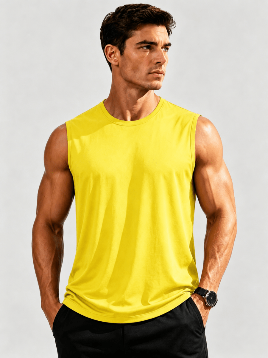 Men's Sleeveless Shirt Quick Dry UPF 50+ Gym Tank Top