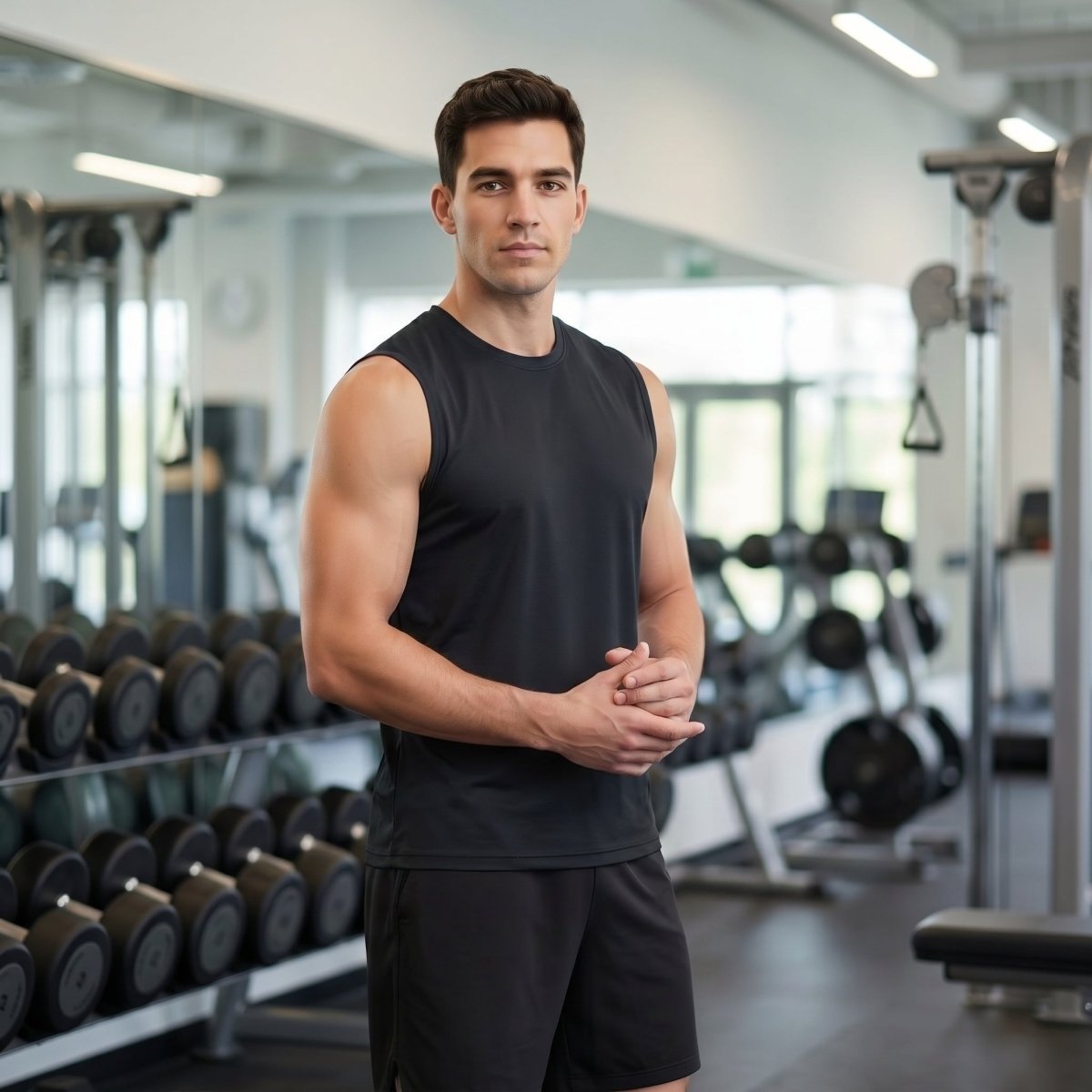 Men's Sleeveless Shirt Quick Dry UPF 50+ Gym Tank Top