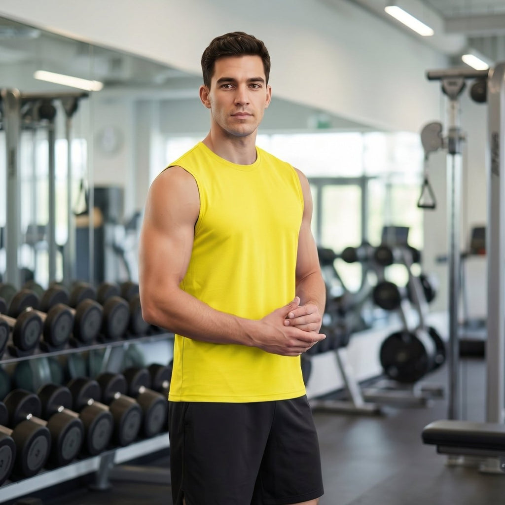 Men's Sleeveless Shirt Quick Dry UPF 50+ Gym Tank Top