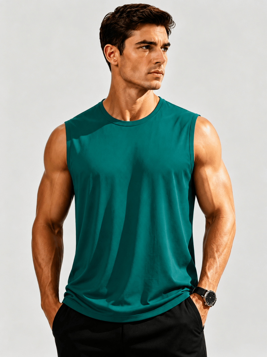 Men's Sleeveless Shirt Quick Dry UPF 50+ Gym Tank Top
