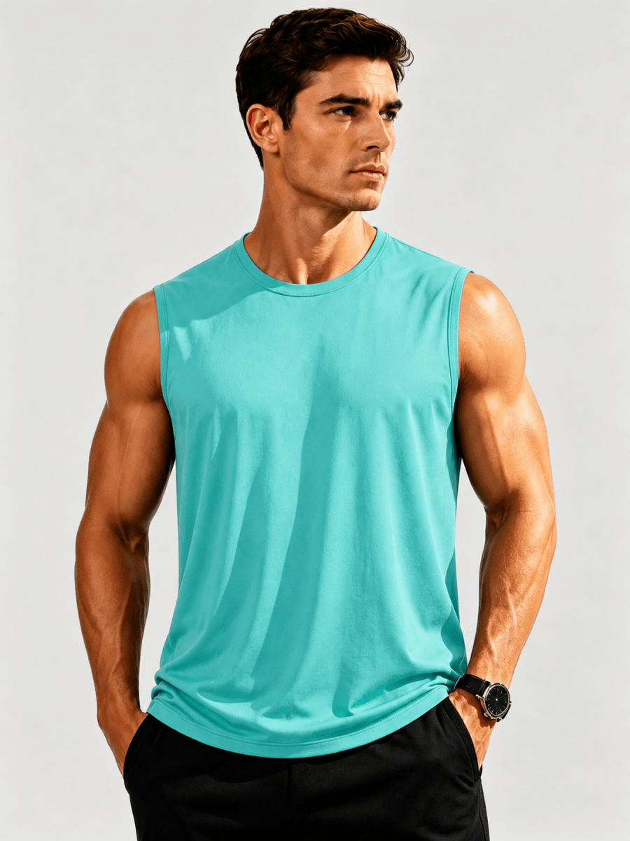 Men's Sleeveless Shirt Quick Dry UPF 50+ Gym Tank Top
