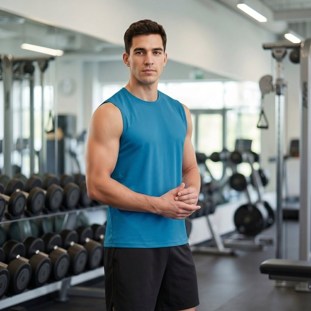 Men's Sleeveless Shirt Quick Dry UPF 50+ Gym Tank Top