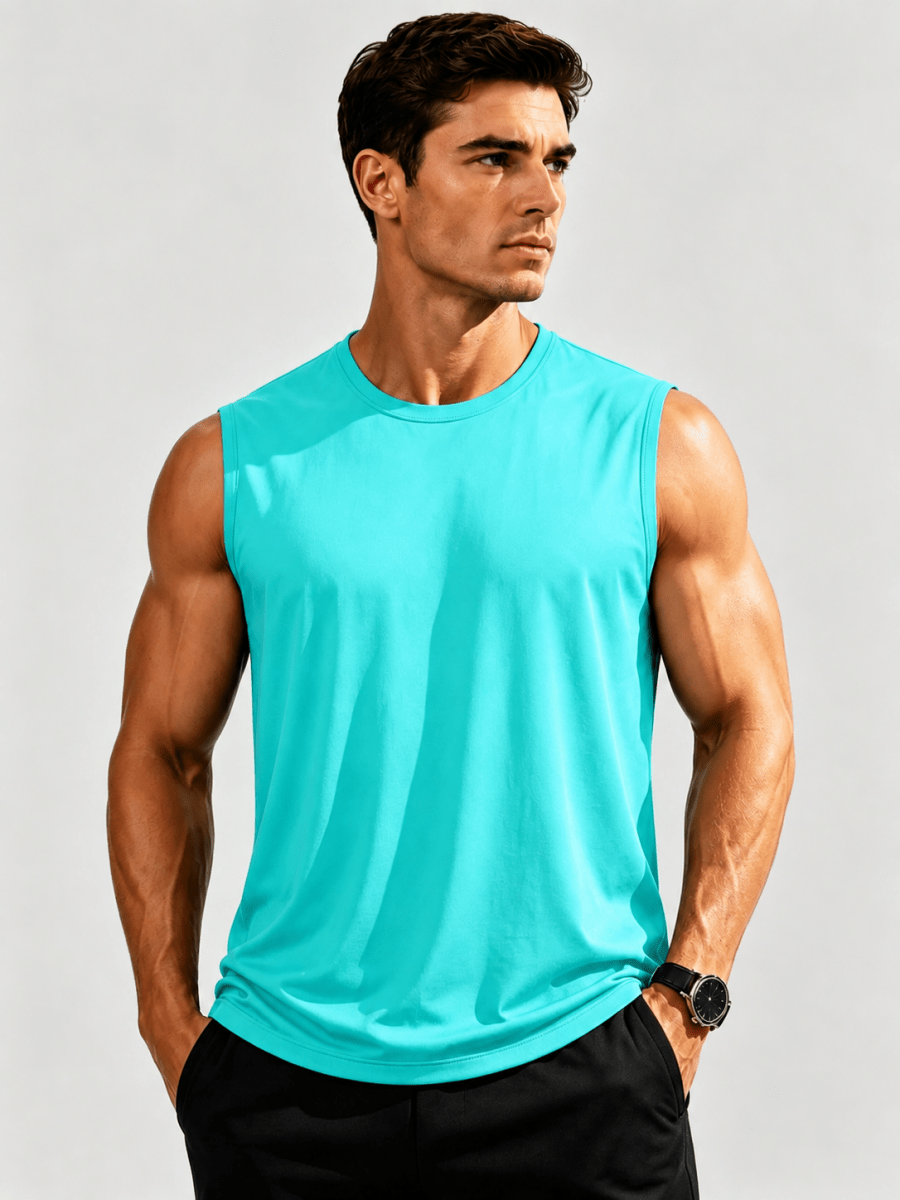 Men's Sleeveless Shirt Quick Dry UPF 50+ Gym Tank Top