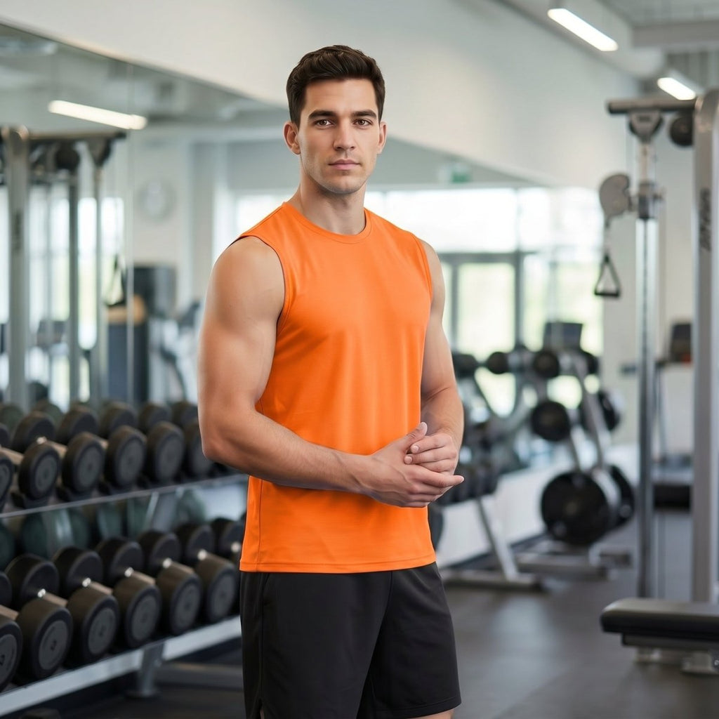 Men's Sleeveless Shirt Quick Dry UPF 50+ Gym Tank Top