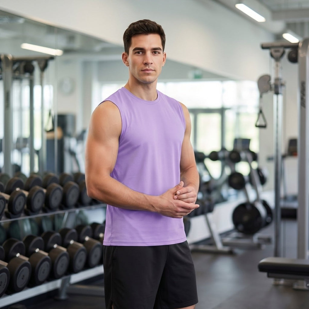 Men's Sleeveless Shirt Quick Dry UPF 50+ Gym Tank Top