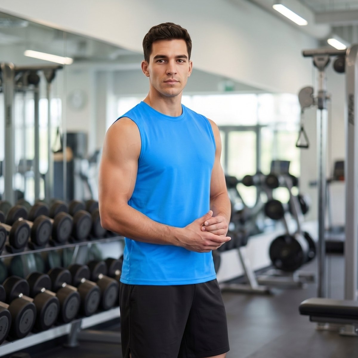 Men's Sleeveless Shirt Quick Dry UPF 50+ Gym Tank Top
