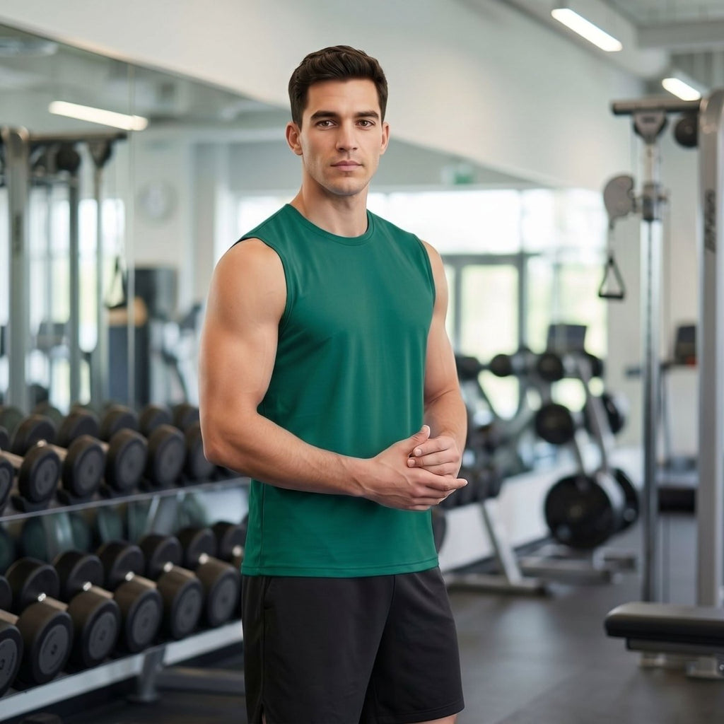 Men's Sleeveless Shirt Quick Dry UPF 50+ Gym Tank Top