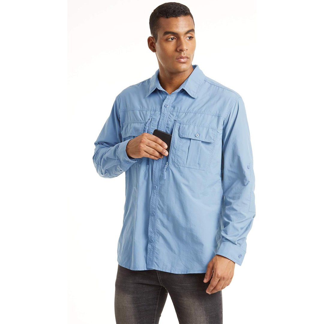 Men's Tactical UPF Sun Protection Long Sleeve Shirt