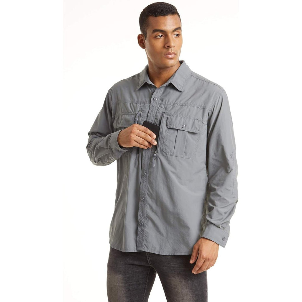 Men's Tactical UPF Sun Protection Long Sleeve Shirt