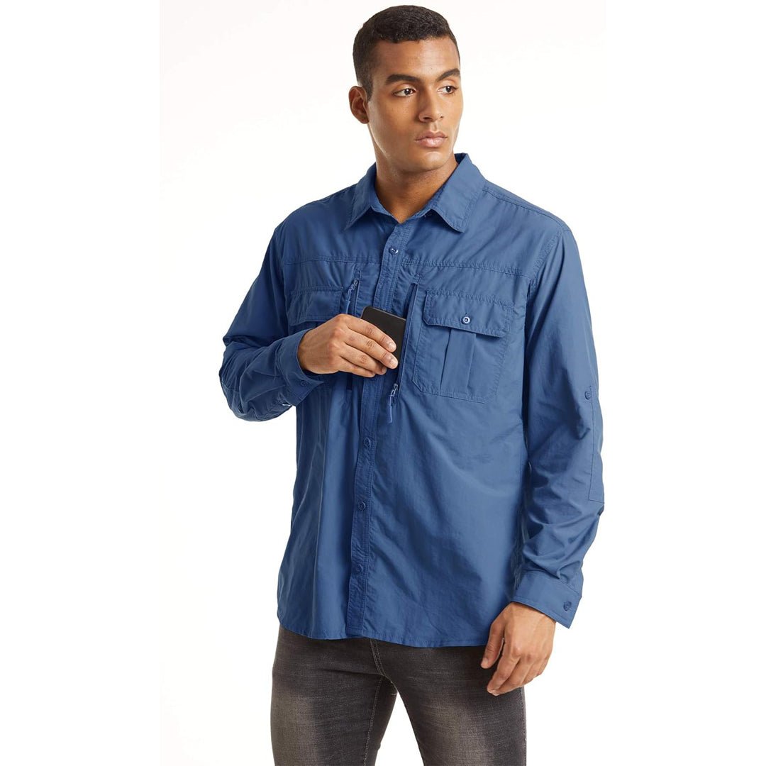 Men's Tactical UPF Sun Protection Long Sleeve Shirt