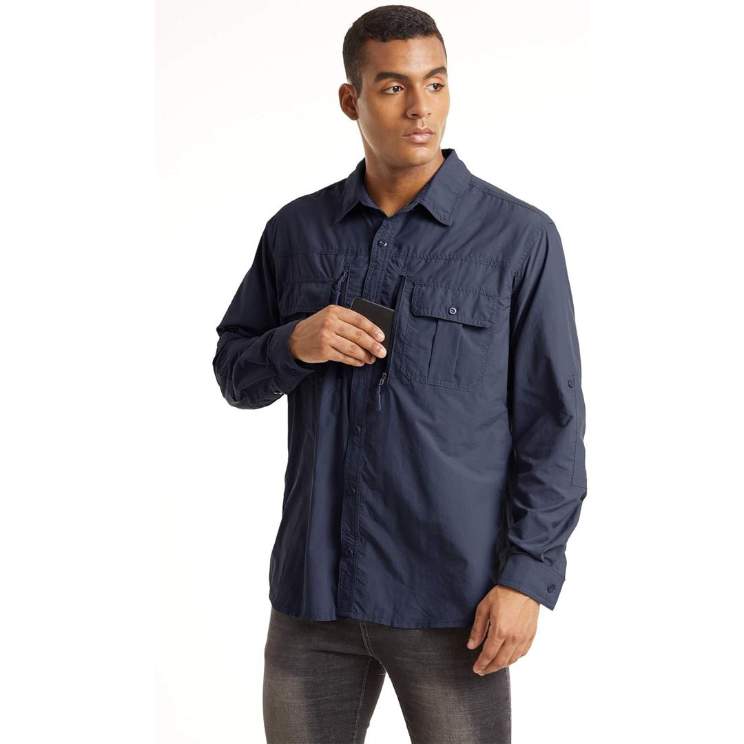 Men's Tactical UPF Sun Protection Long Sleeve Shirt