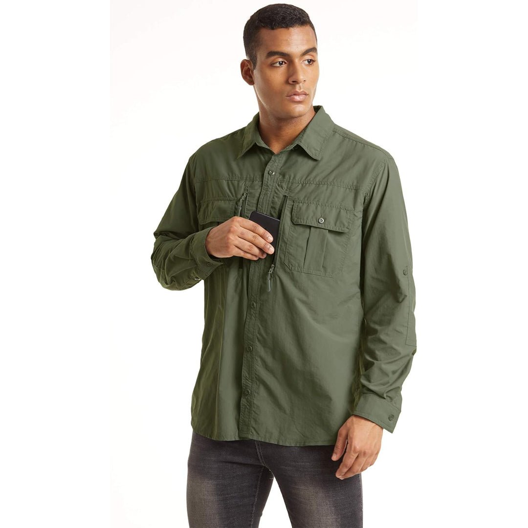 Men's Tactical UPF Sun Protection Long Sleeve Shirt