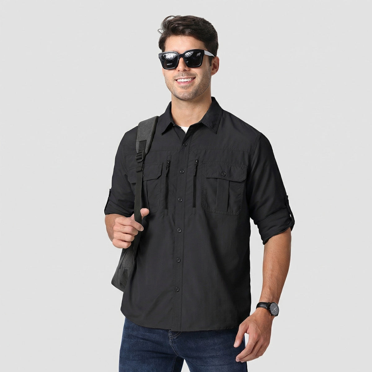 Men's Tactical UPF Sun Protection Long Sleeve Shirt