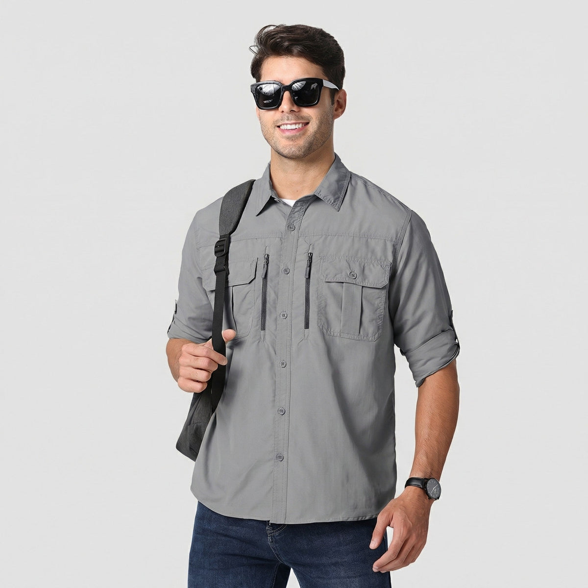 Men's Tactical UPF Sun Protection Long Sleeve Shirt