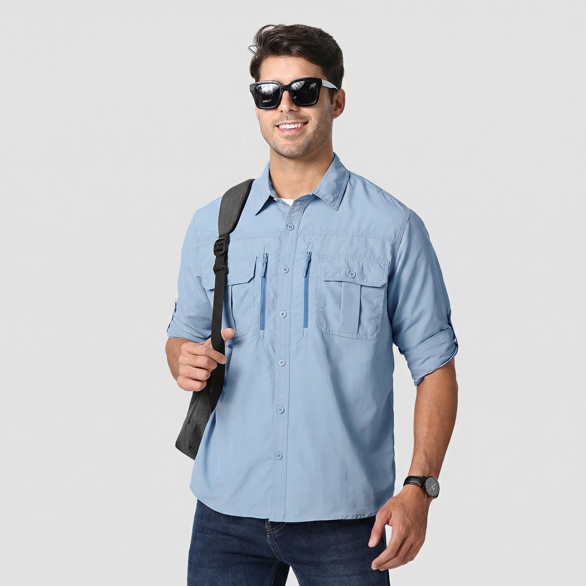 Men's Tactical UPF Sun Protection Long Sleeve Shirt