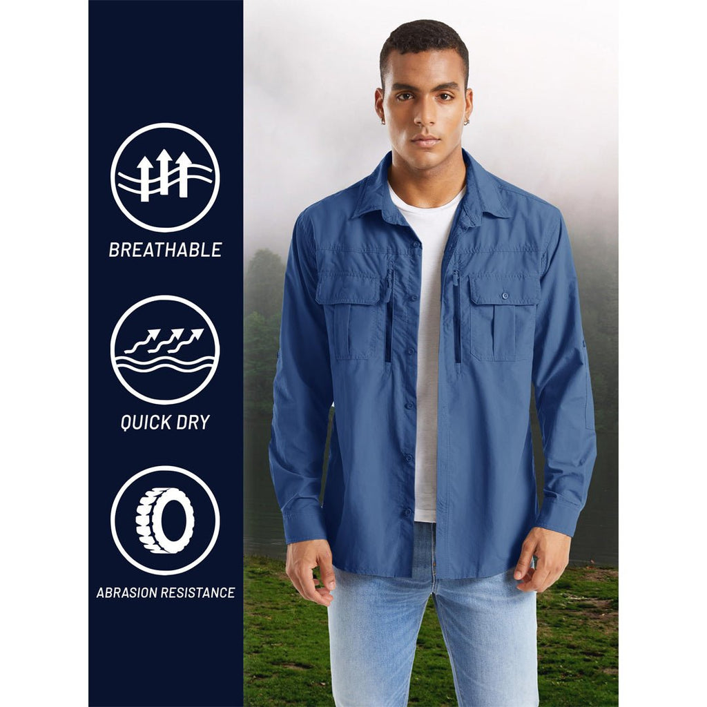 Men's Tactical UPF Sun Protection Long Sleeve Shirt