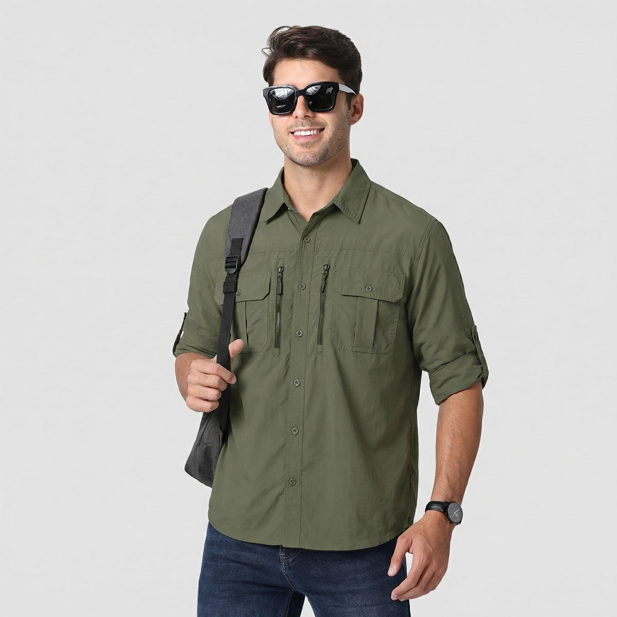 Men's Tactical UPF Sun Protection Long Sleeve Shirt