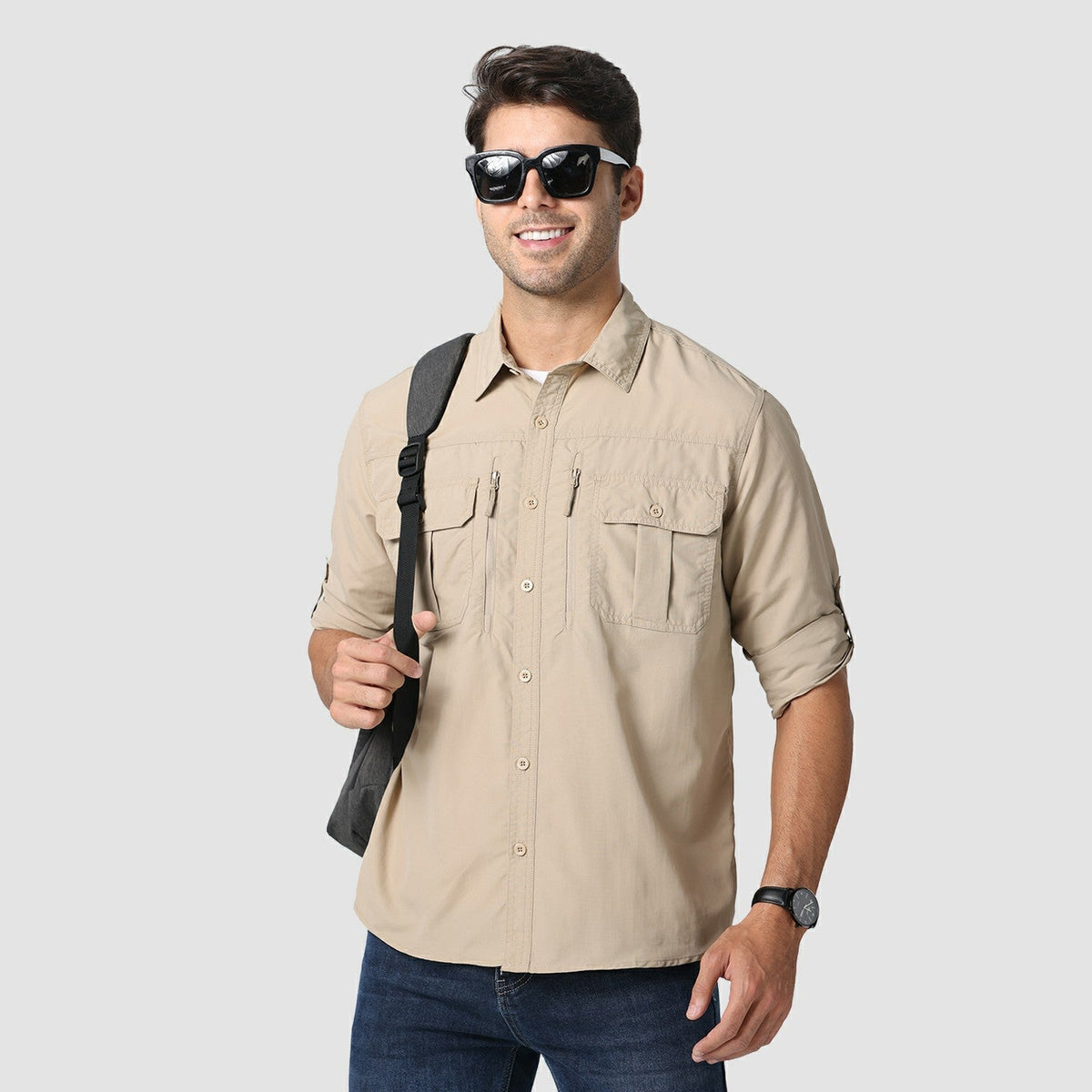 Men's Tactical UPF Sun Protection Long Sleeve Shirt