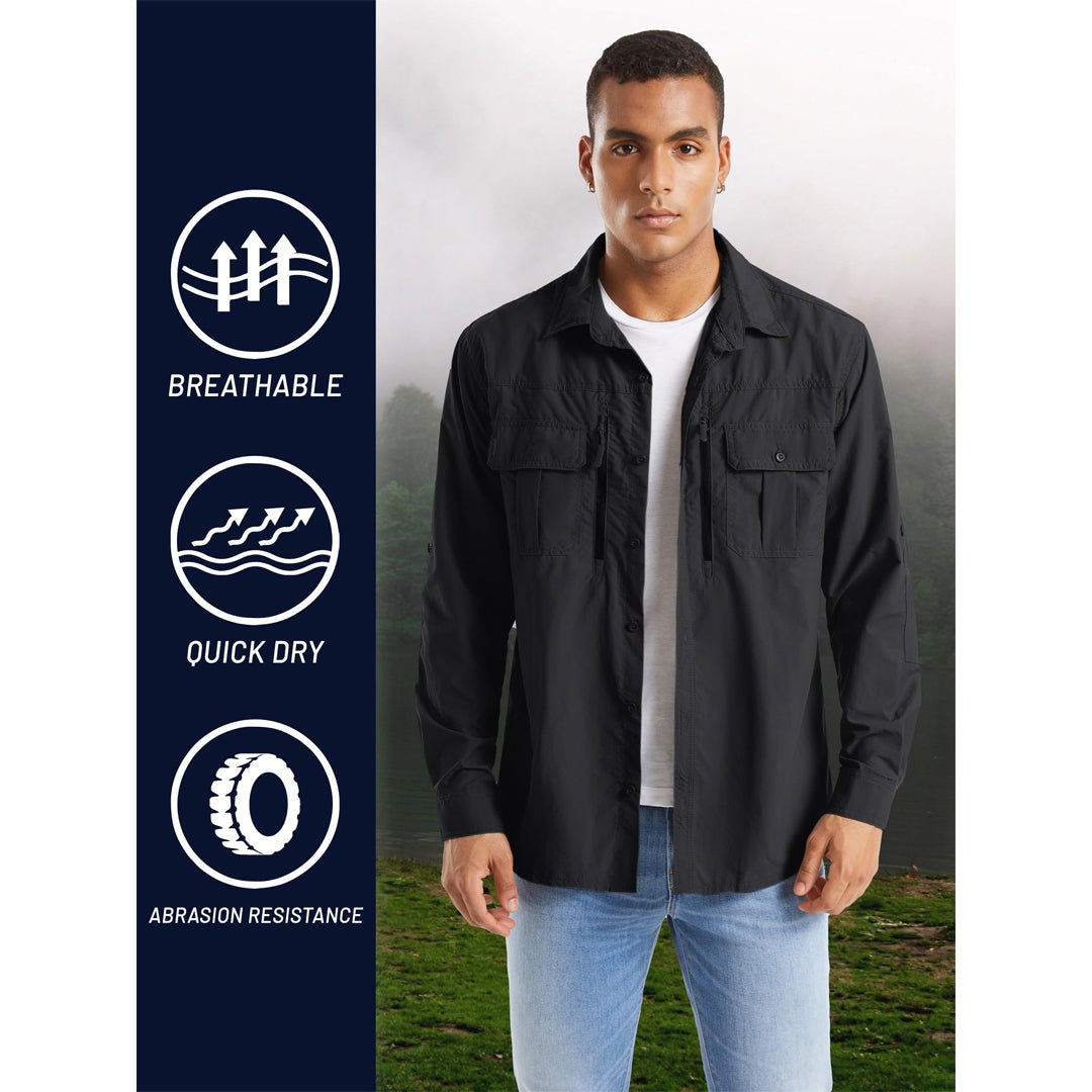 Men's Tactical UPF Sun Protection Long Sleeve Shirt