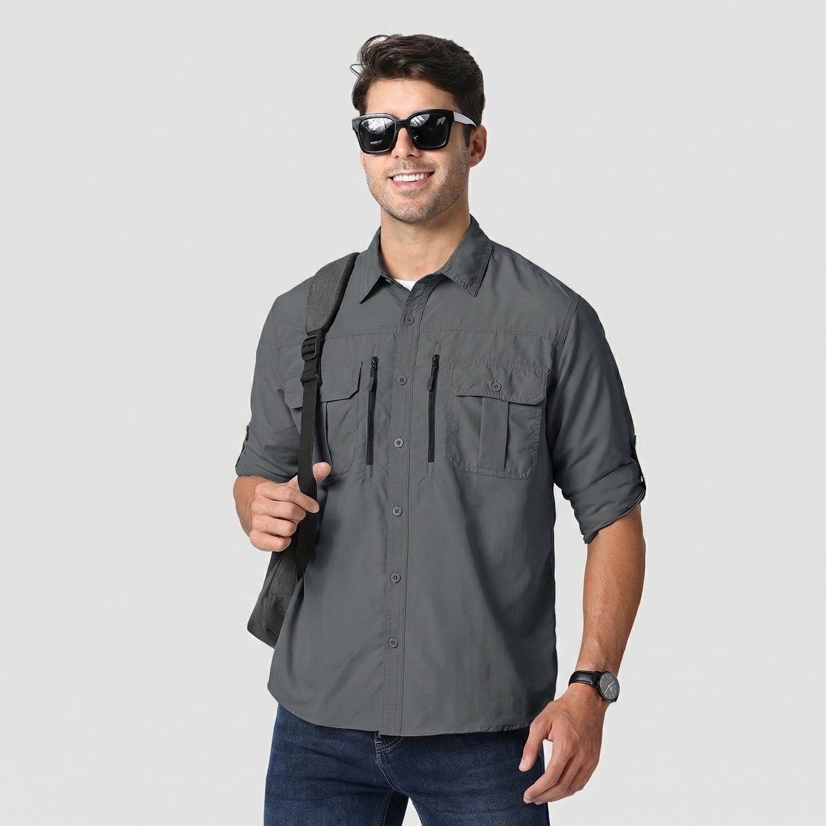 Men's Tactical UPF Sun Protection Long Sleeve Shirt